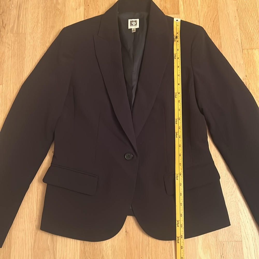 Anne Klein Black Notched Single Button Women’s Blazer Suit Jacket Women’s Size 6 - Picture 6 of 13